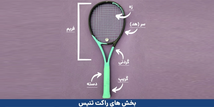 بخش های راکت تنیس